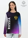 Лонгслив женский. Хлопок / RUSSIA / РОССИЯ