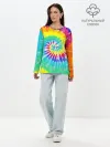 Лонгслив женский. Хлопок / TIE-DYE СТЕНА