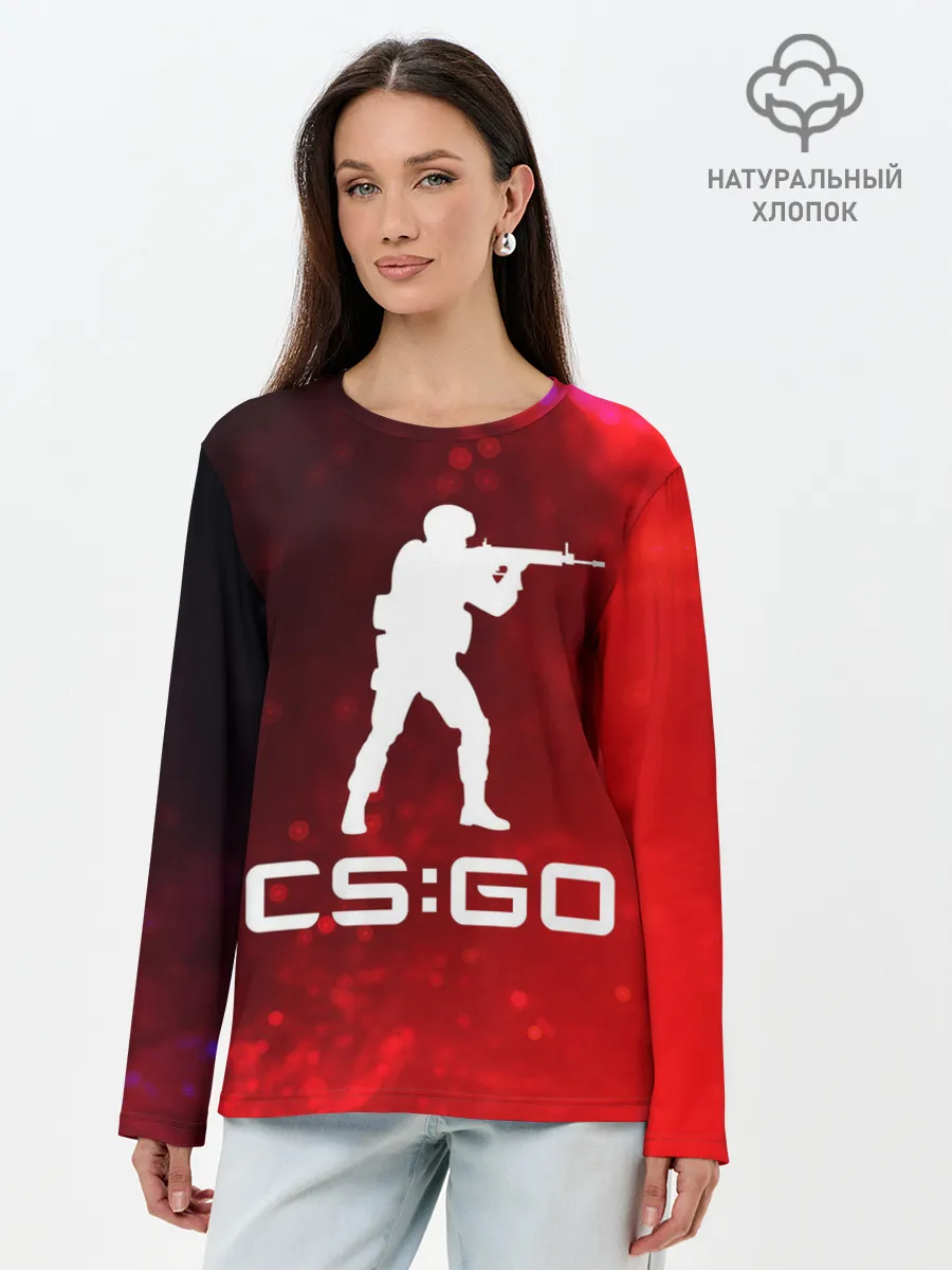 Лонгслив женский. Хлопок / CS GO | КС ГО
