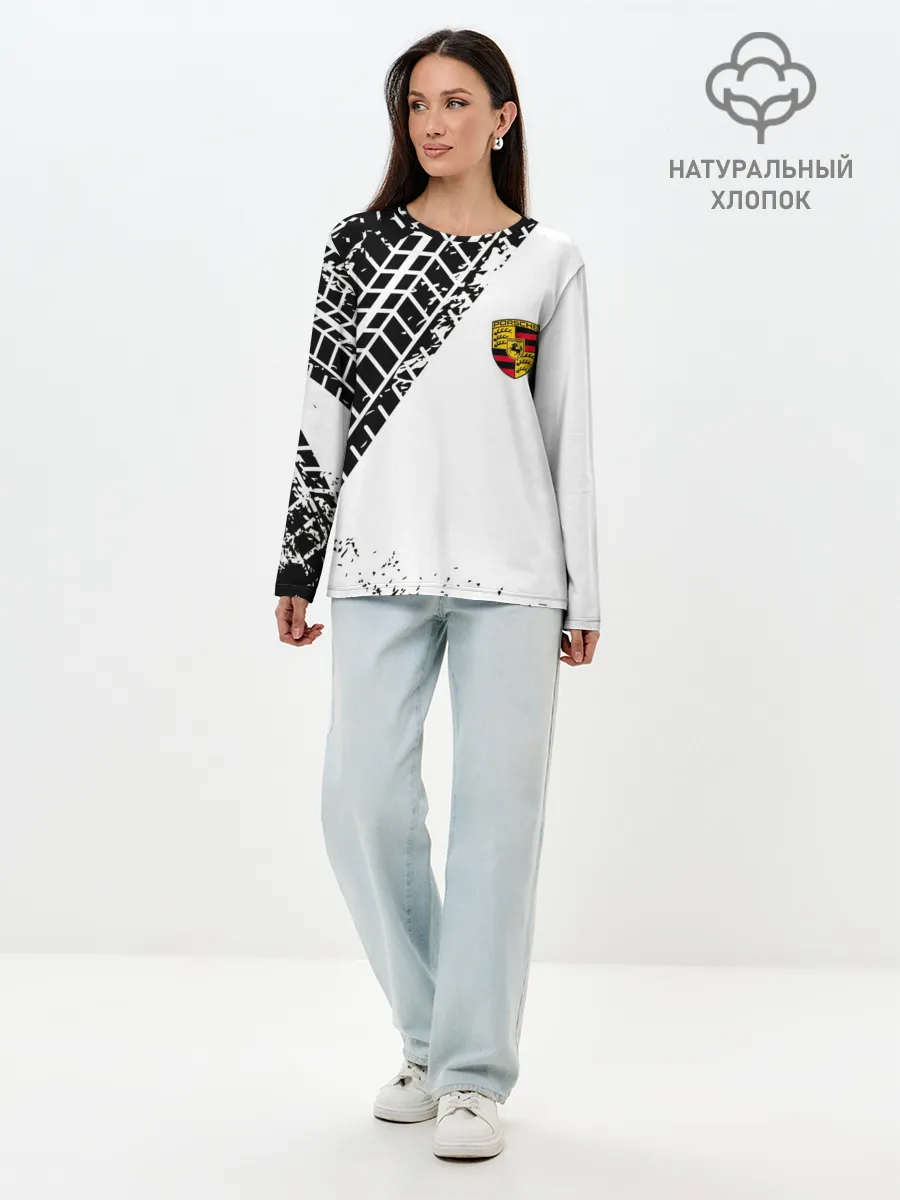 Лонгслив женский. Хлопок / PORSCHE