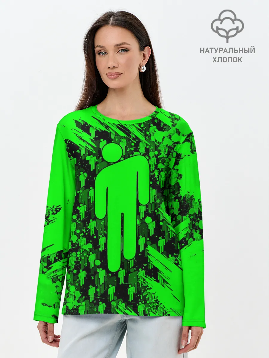 Лонгслив женский. Хлопок / BILLIE EILISH