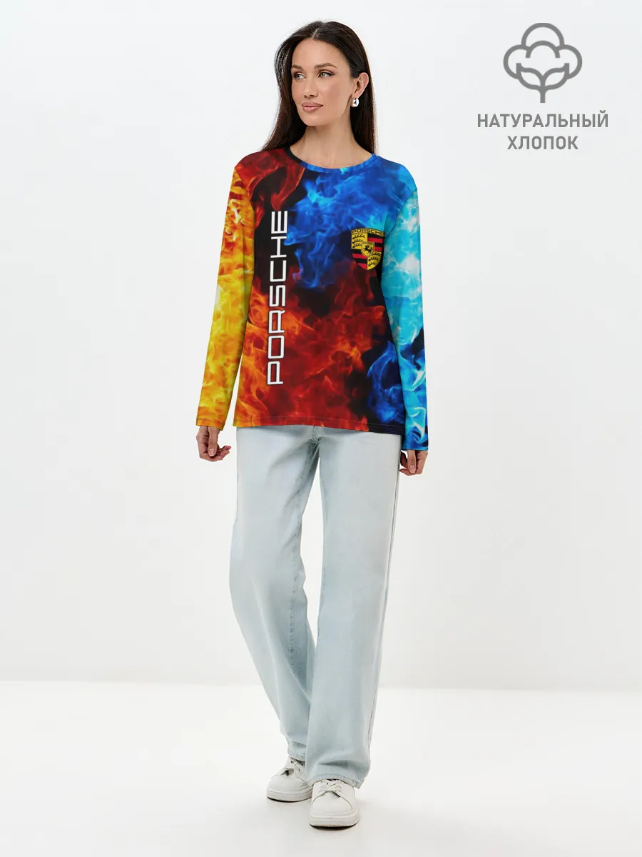 Лонгслив женский. Хлопок / PORSCHE