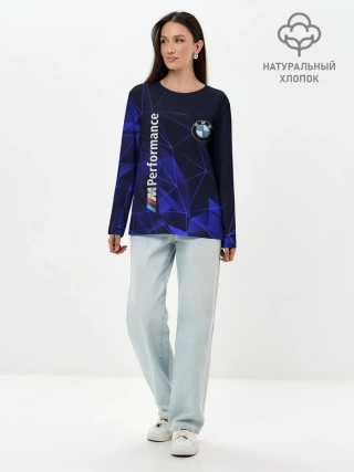 Лонгслив женский. Хлопок / BMW