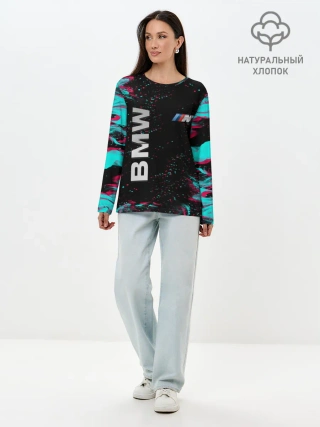 Лонгслив женский. Хлопок / BMW