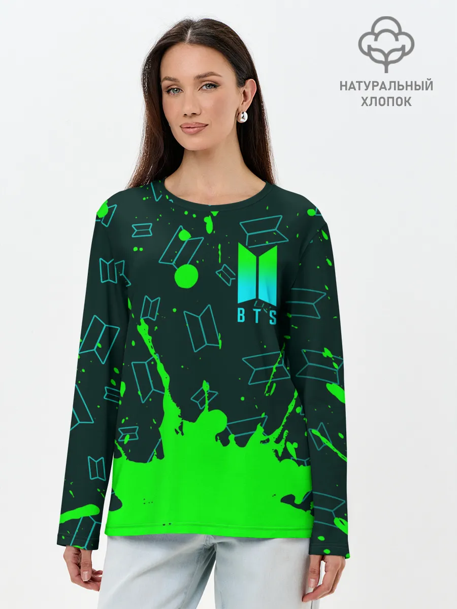 Лонгслив женский. Хлопок / BTS / БТС