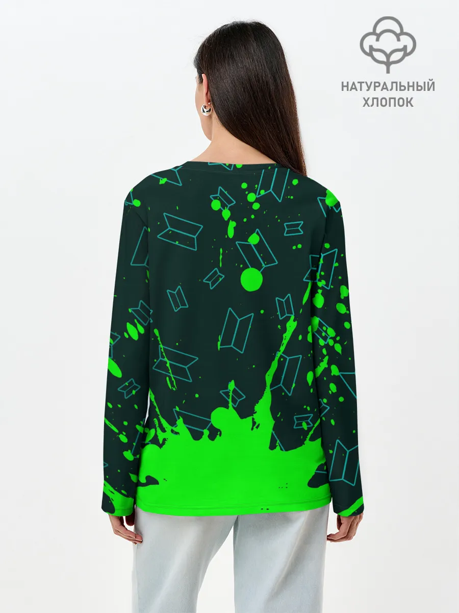 Лонгслив женский. Хлопок / BTS / БТС