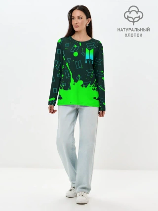 Лонгслив женский. Хлопок / BTS / БТС