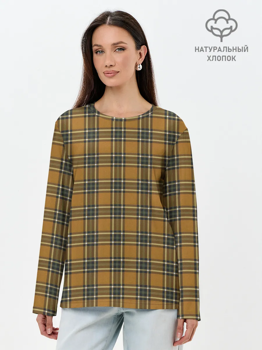 Лонгслив женский. Хлопок / Стиль Джентльмены