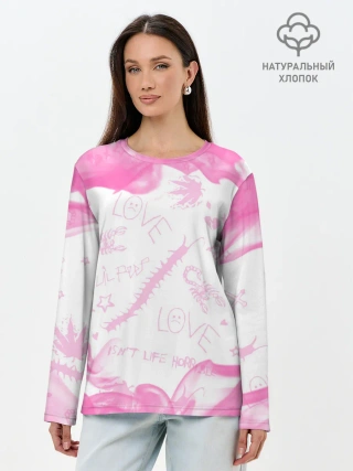 Лонгслив женский. Хлопок / LIL PEEP / ЛИЛ ПИП