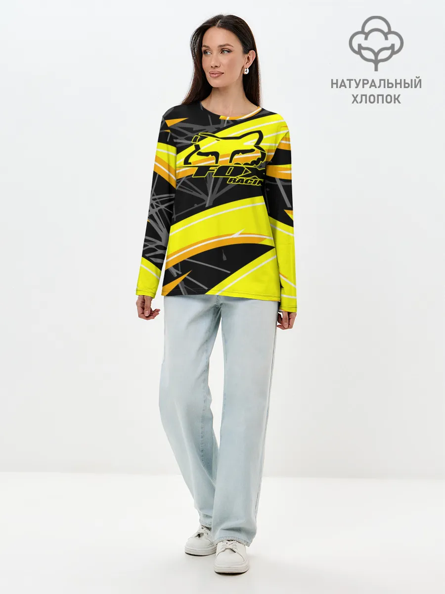 Лонгслив женский. Хлопок / Форма для мотокросса FOX
