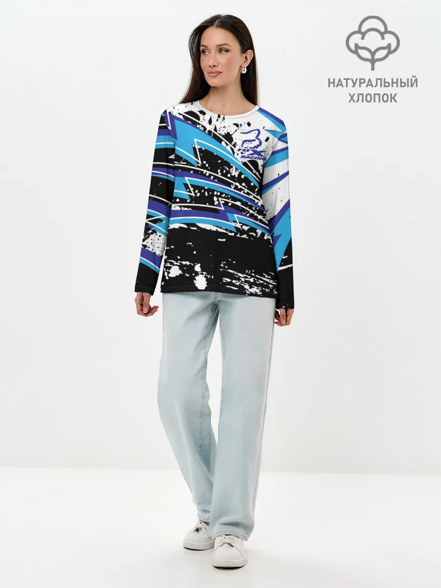 Лонгслив женский. Хлопок / Форма для мотокросса FOX