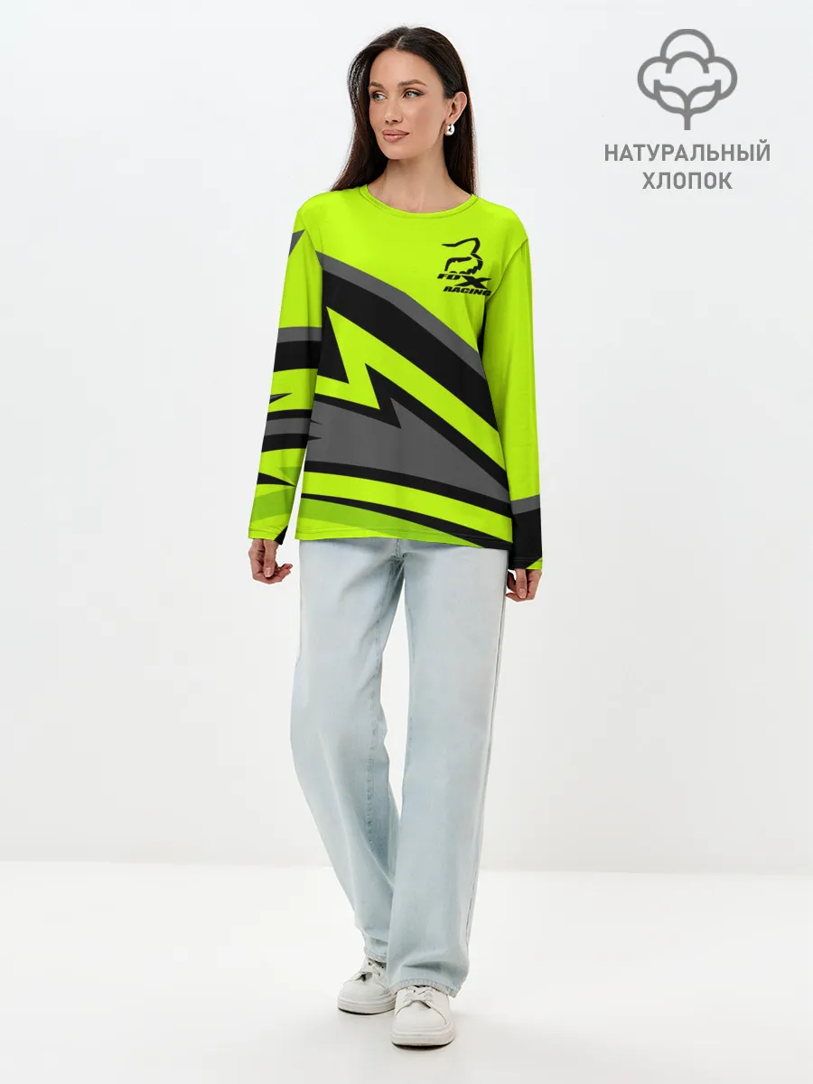 Лонгслив женский. Хлопок / Форма для мотокросса FOX