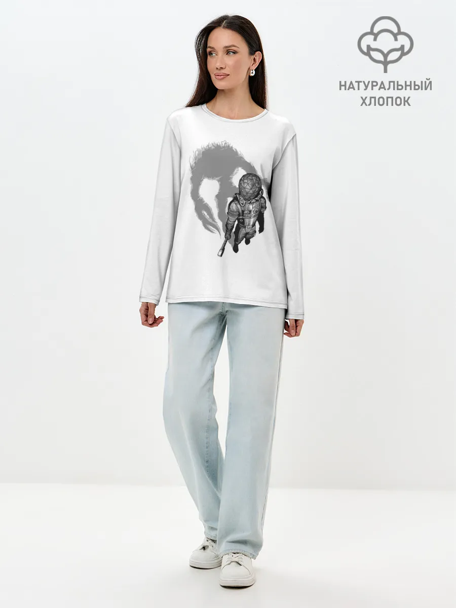 Лонгслив женский. Хлопок / Prey