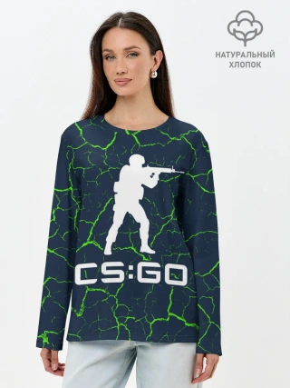 Лонгслив женский. Хлопок / CS GO | КС ГО