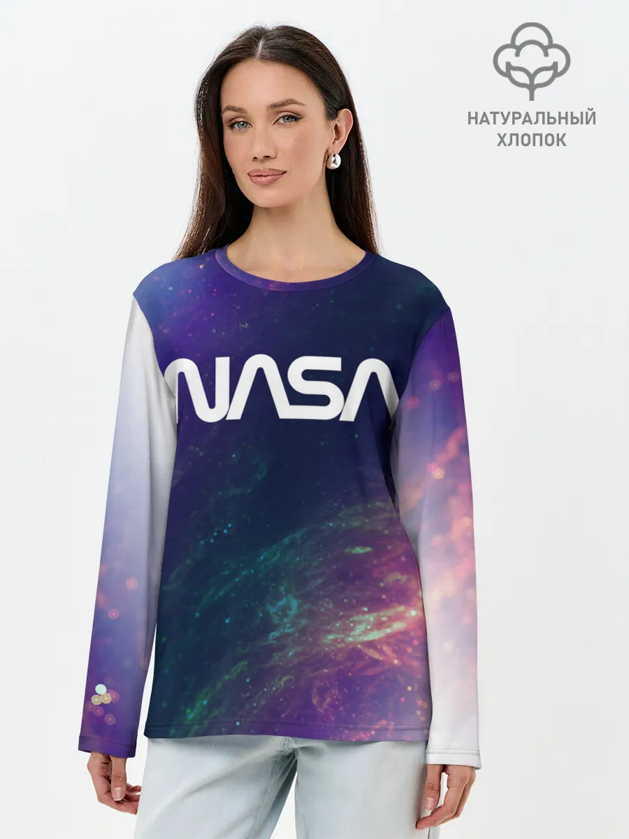 Лонгслив женский. Хлопок / NASA / НАСА