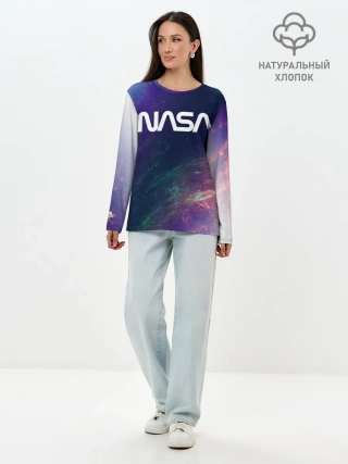 Лонгслив женский. Хлопок / NASA / НАСА
