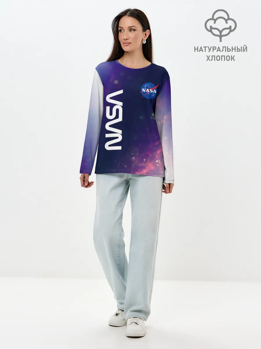 Лонгслив женский. Хлопок / NASA / НАСА