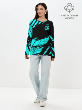 Лонгслив женский. Хлопок / Форма для мотокросса FOX