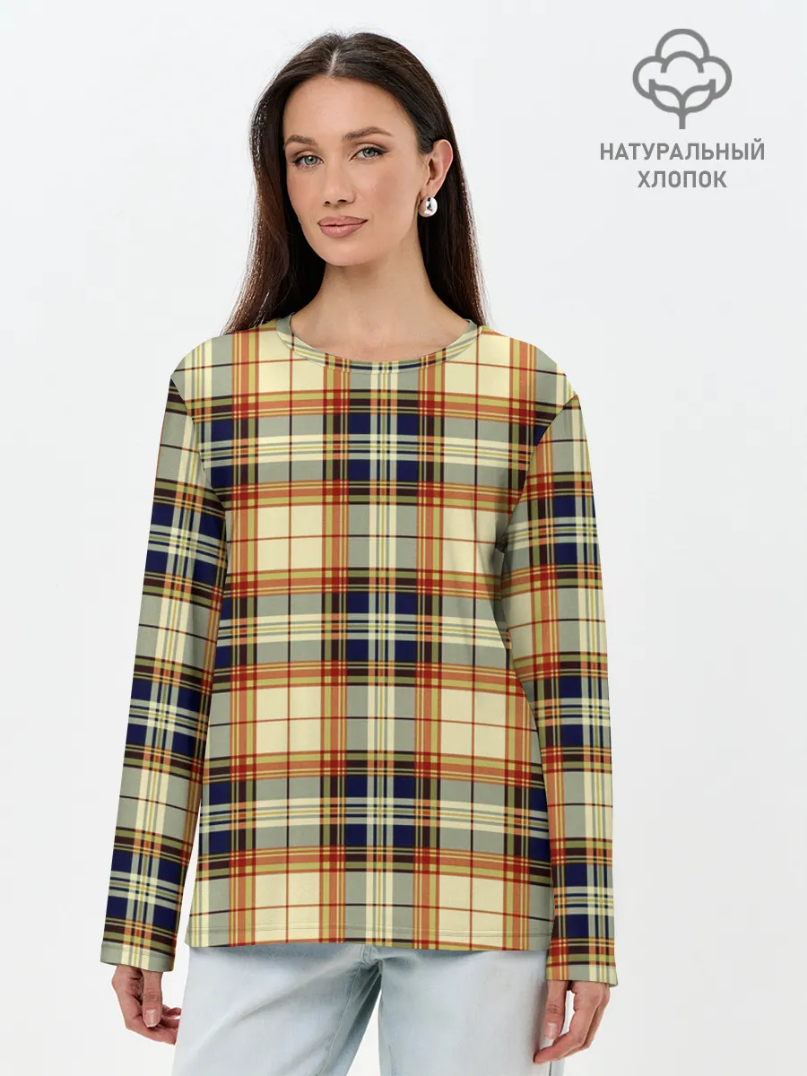 Лонгслив женский. Хлопок / Джентльмены Ретро