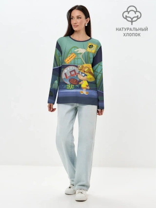 Лонгслив женский. Хлопок / IQ Wacky Races