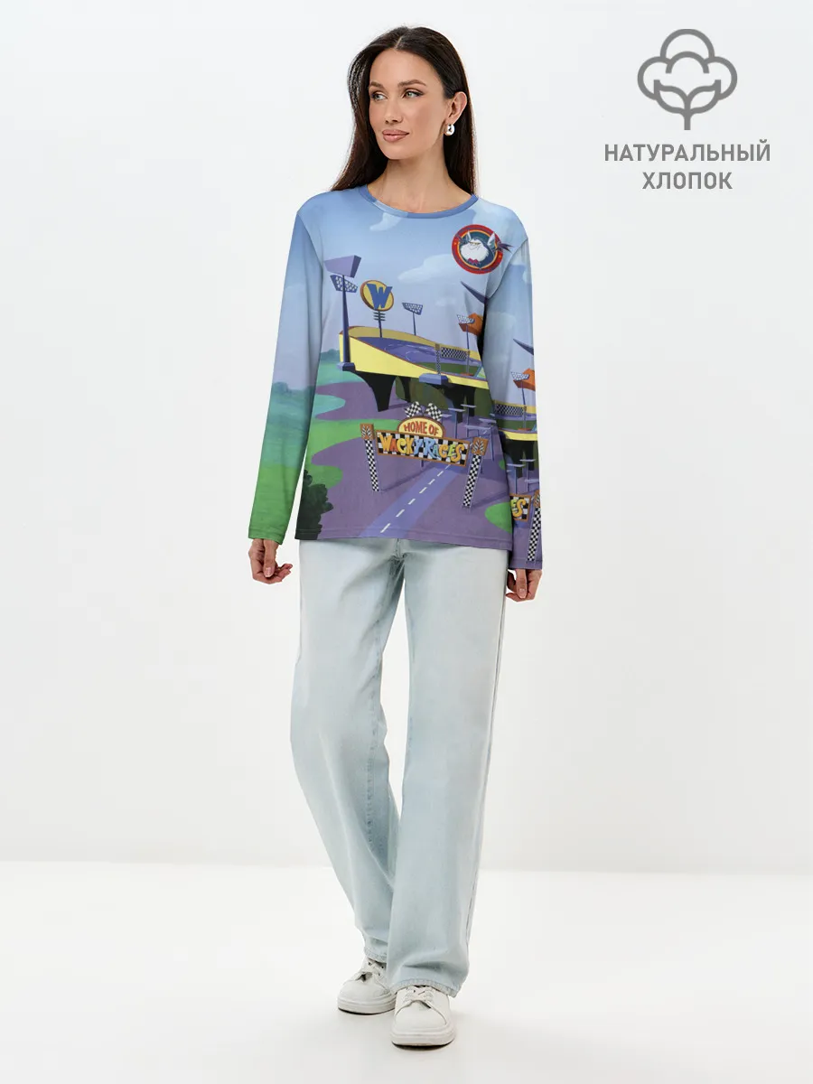 Лонгслив женский. Хлопок / Bella Badge