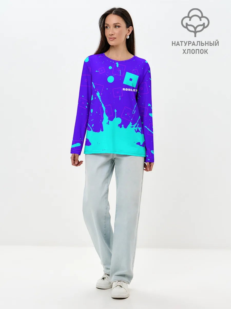 Лонгслив женский. Хлопок / ROBLOX / РОБЛОКС
