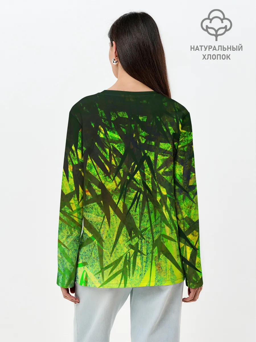 Лонгслив женский. Хлопок / ТРАВА / TRAVA