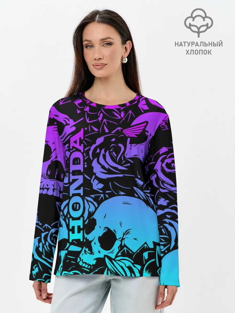 Лонгслив женский. Хлопок / HONDA