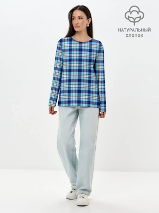 Лонгслив женский. Хлопок / The Gentlemen Blue