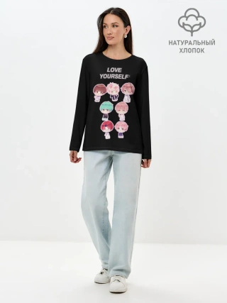 Лонгслив женский. Хлопок / BTS Love Yourself