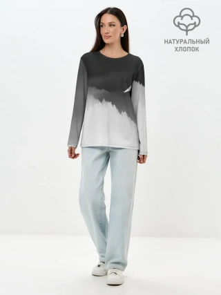 Лонгслив женский. Хлопок / ОРЁЛ НАД ЛЕСОМ