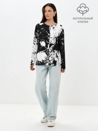 Лонгслив женский. Хлопок / КРАСКА И НИЧЕГО ЛИШНЕГО!