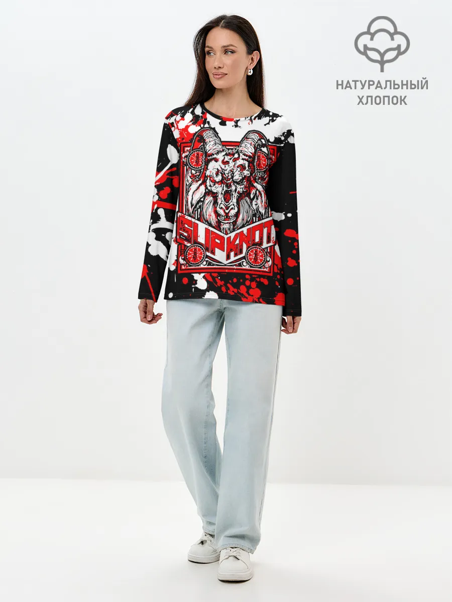 Лонгслив женский. Хлопок / Slipknot
