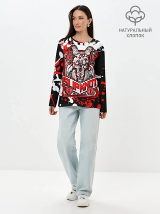 Лонгслив женский. Хлопок / Slipknot