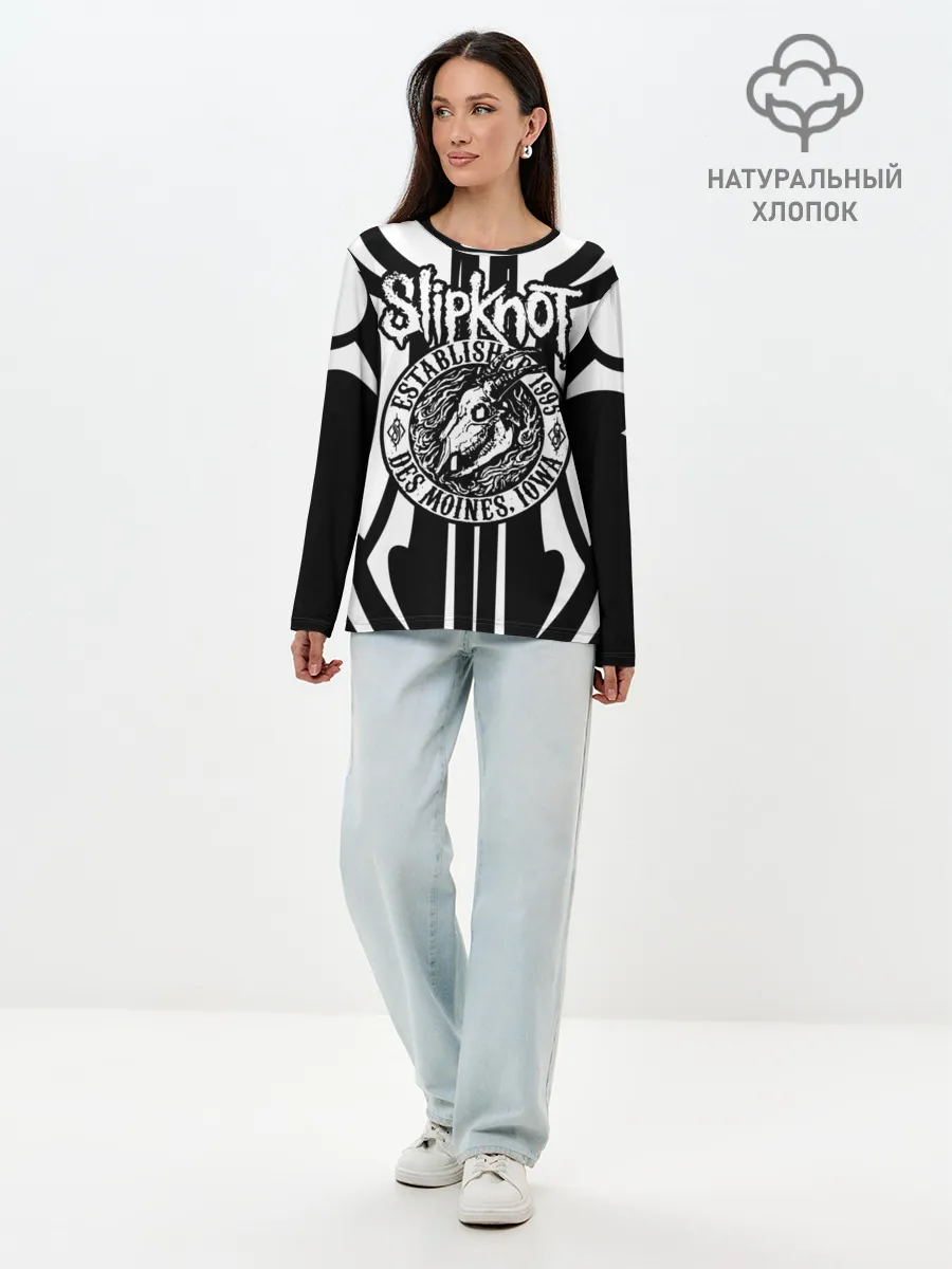 Лонгслив женский. Хлопок / Slipknot
