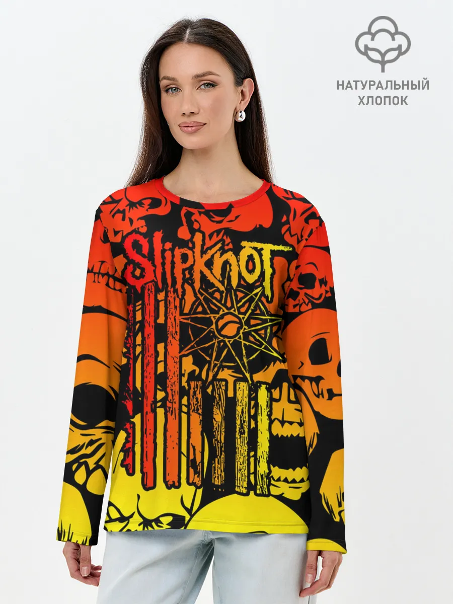 Лонгслив женский. Хлопок / Slipknot