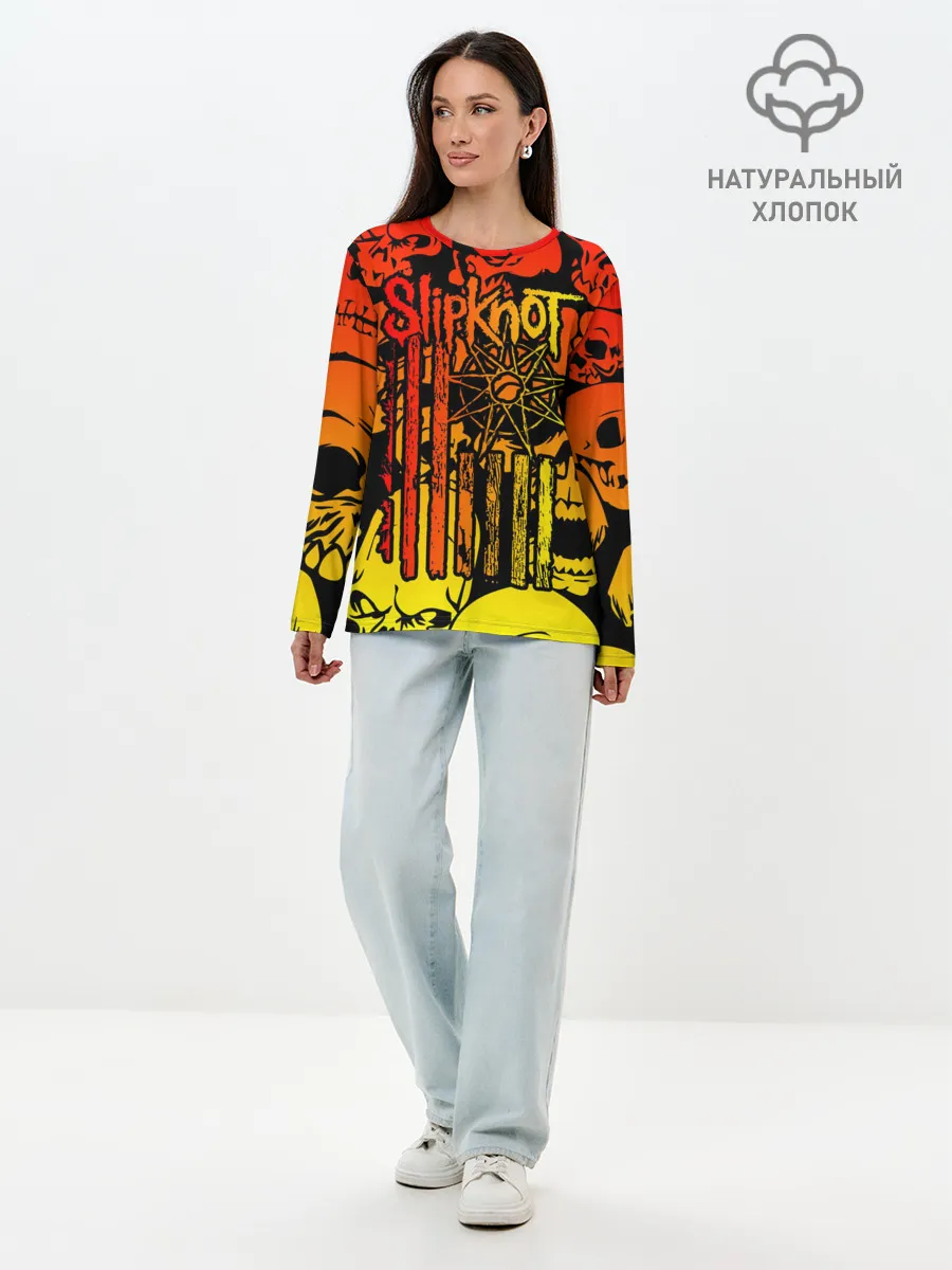 Лонгслив женский. Хлопок / Slipknot
