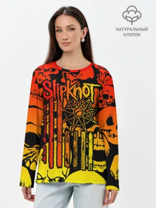 Лонгслив женский. Хлопок / Slipknot