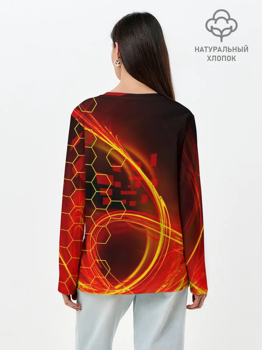 Лонгслив женский. Хлопок / Ван Пис | Луффи 4 гир