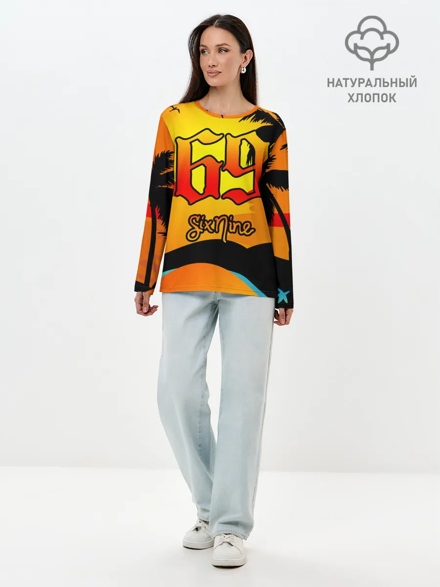 Лонгслив женский. Хлопок / 6ix9ine Tekashi