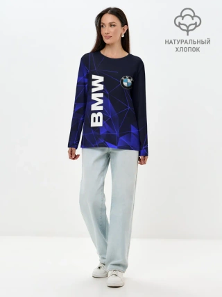 Лонгслив женский. Хлопок / BMW