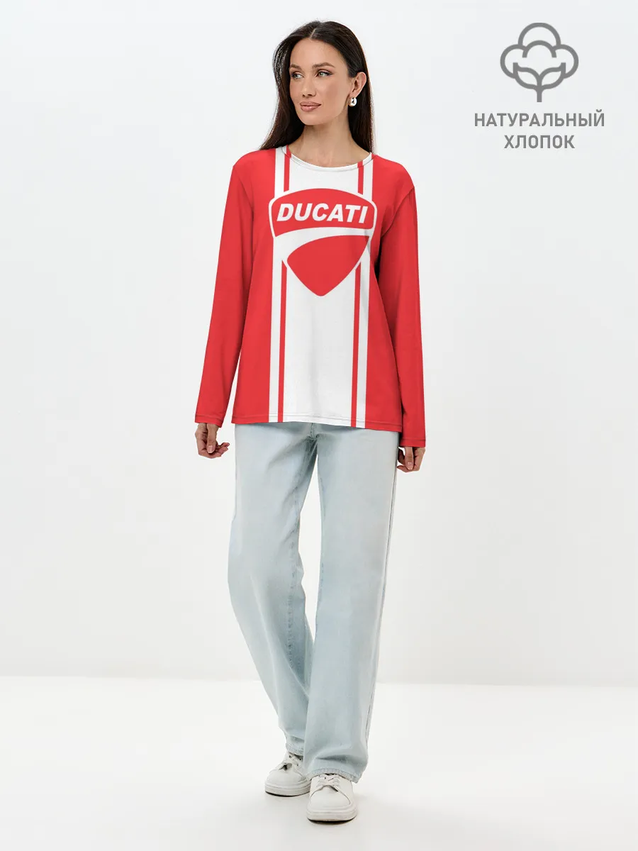 Лонгслив женский. Хлопок / DUCATI