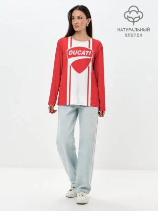 Лонгслив женский. Хлопок / DUCATI