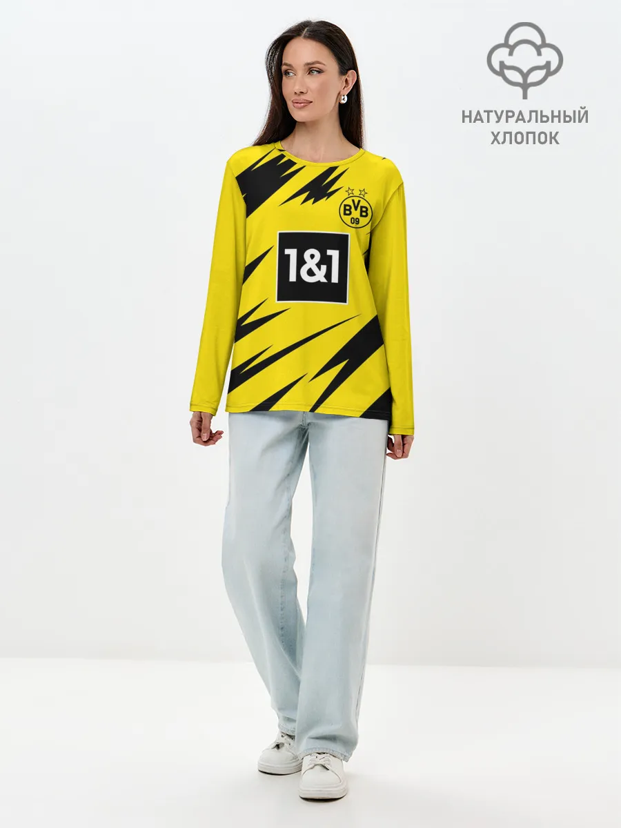Лонгслив женский. Хлопок / HAALAND Borussia Dortmund