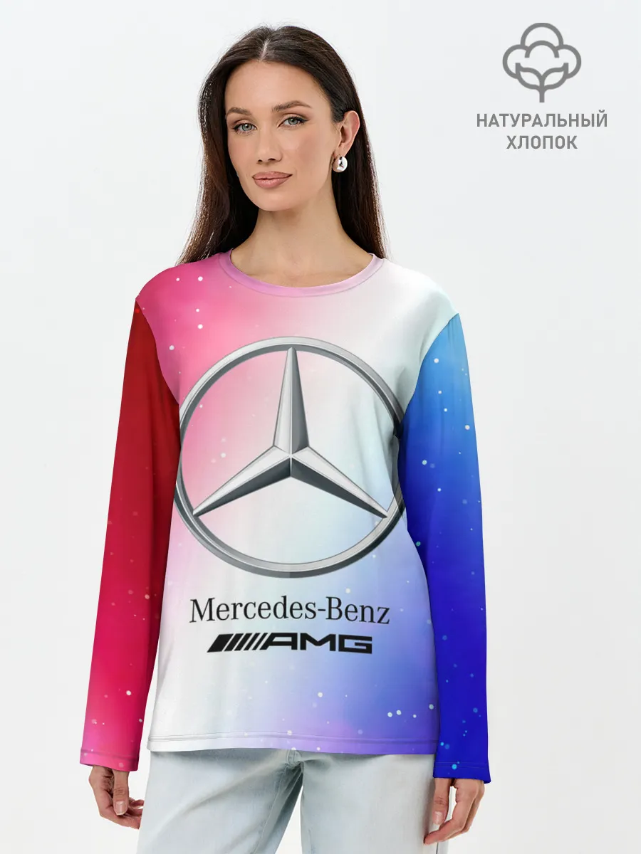 Лонгслив женский. Хлопок / MERCEDES / МЕРСЕДЕС