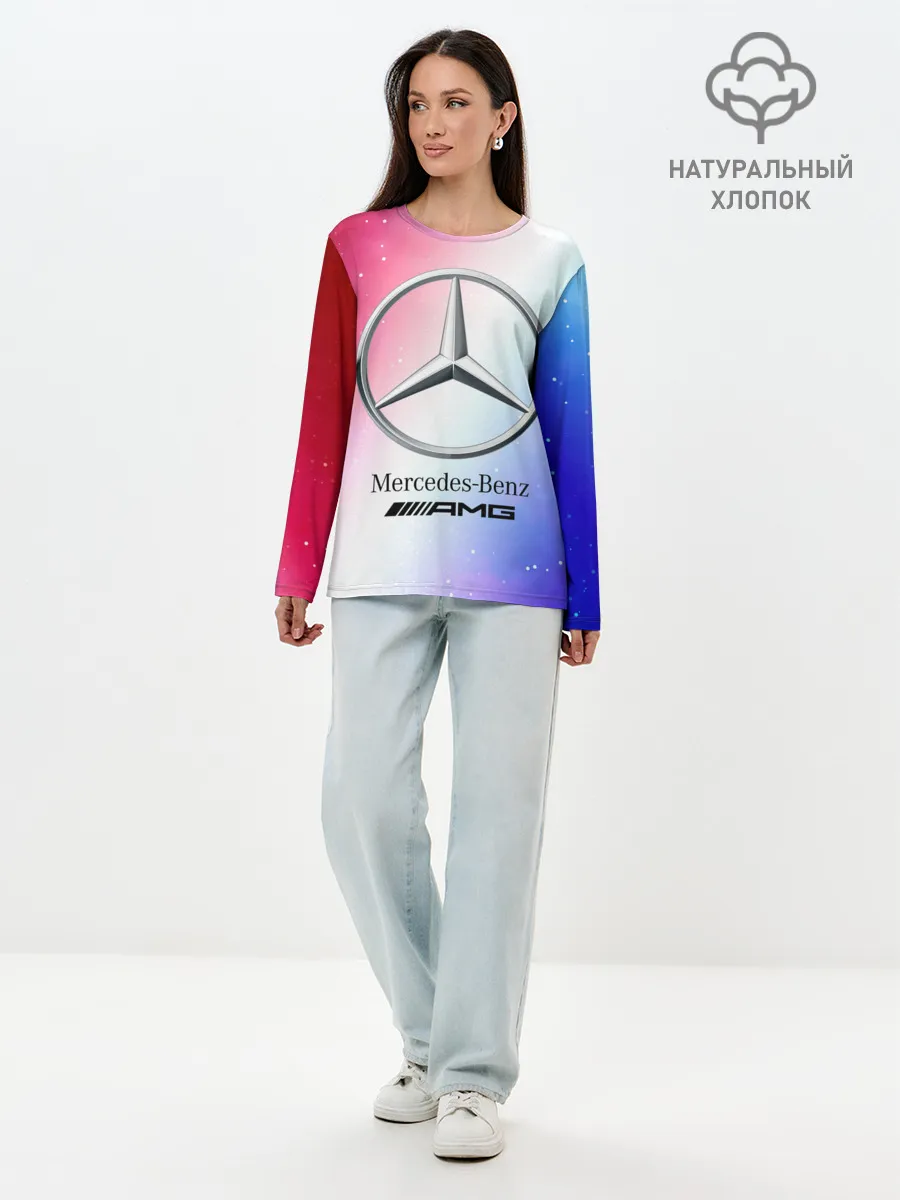 Лонгслив женский. Хлопок / MERCEDES / МЕРСЕДЕС