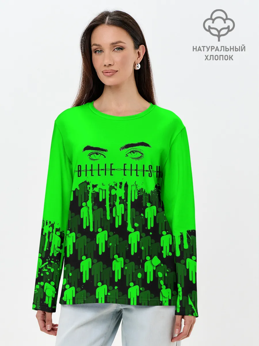 Лонгслив женский. Хлопок / BILLIE EILISH