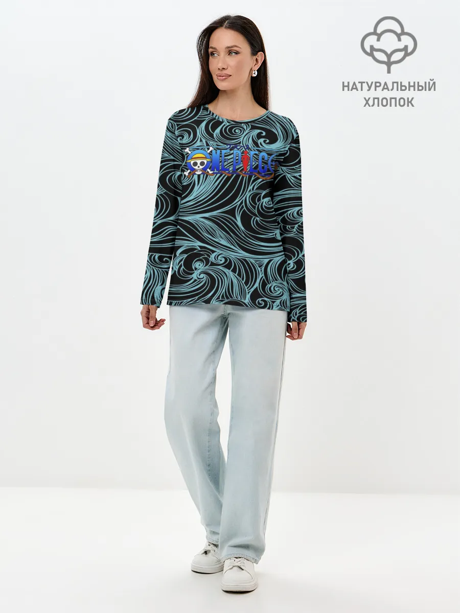 Лонгслив женский. Хлопок / Ван Пис | One Piece