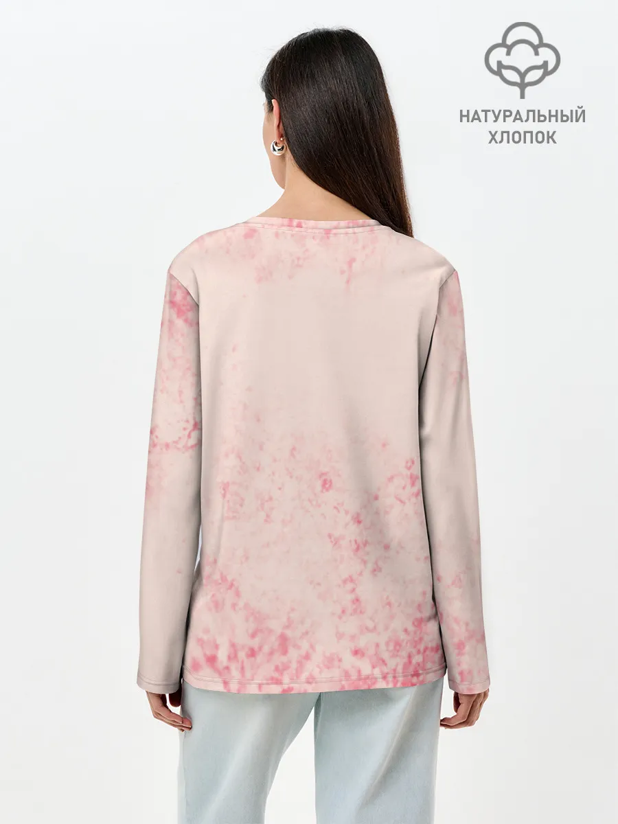 Лонгслив женский. Хлопок / Love Pug | Люблю мопса