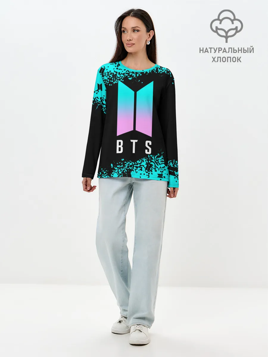 Лонгслив женский. Хлопок / BTS / БТС